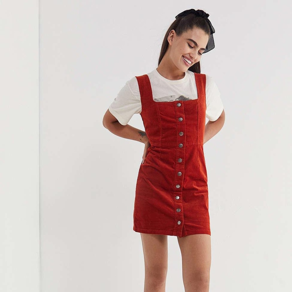 Urban Outfitters UO Corduroy Button-Down Mini Dress